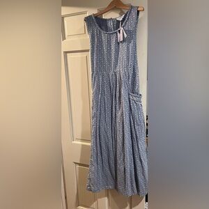 NWT April Cornell Blue Floral Dress